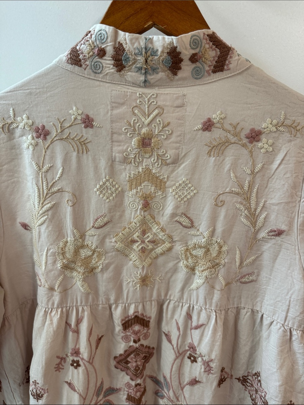 Kyla Seo Handmade Embroidered Boho Duster Jacket Cardigan Small Made in India - Picture 5 of 7